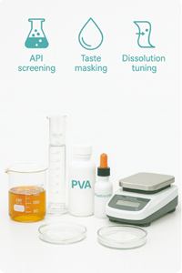 Formulation R&D for oral dissolving film systems