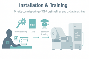 ODF machine installation and operator training