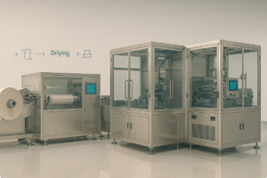 GMP cleanroom for oral dissolving film manufacturing on ODF casting and packaging machines