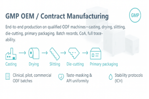 GMP ODF OEM contract manufacturing batches